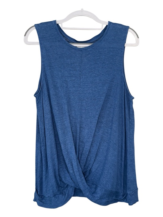 J. Jill Tops - Jill Love Linen Sleeveless Tank Top Twist Front Blue Shirt Size Small